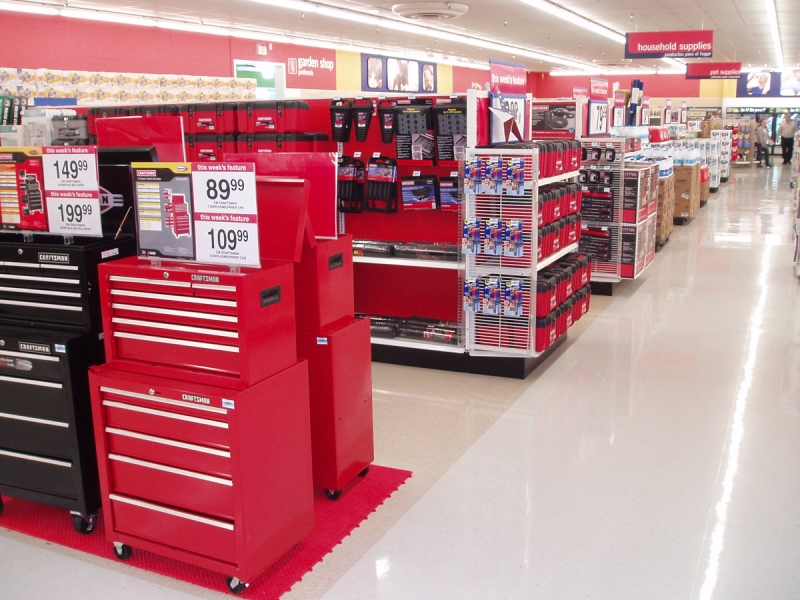 Big-box retailer Kmart merged with Sears in 2005