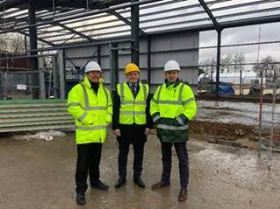 (L-r) Andy Mears, Centre Manager at Tong Garden Centre, Jamie McCullough, Relationship Director for HSBC UK, Charlie Barker, Finance Director at YGC Group