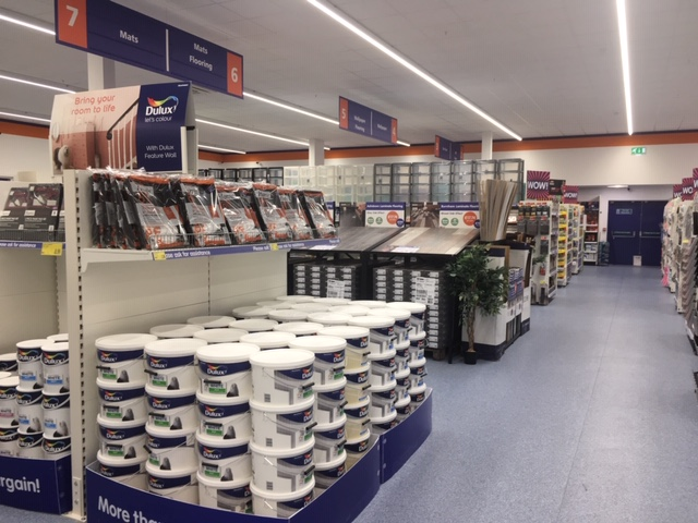 The new store has almost doubled in size, allowing for a greater offer, including an extensive DIY and decorating offer
