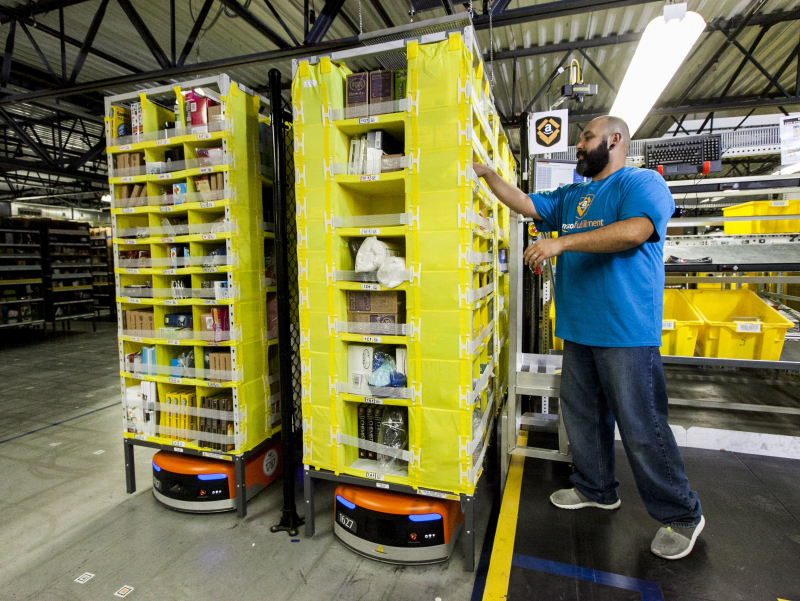Amazon will crate two new robotic fulfilment centres, which will create 2,500 new jobs working alongside the technology