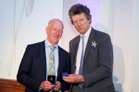 Andy McIndoe was presented his prestigious Veitch medal by RHS president Sir Nicholas Bacon