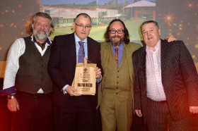 Martin Elliott received the award on behalf of Home Hardware from the Hairy Bikers