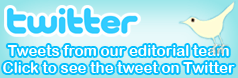 Tweets from our editorial team. Click on a tweet to see it on the Twitter website