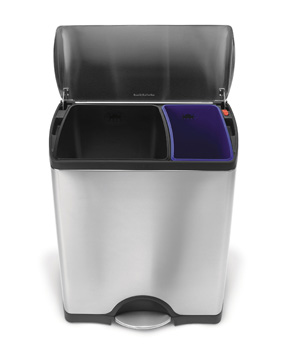 more room to recycle with simplehuman's rectangular recycler