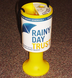 Rainy Day Trust launches collecting tins