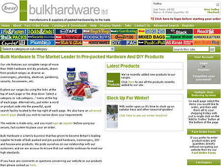 New look for Bulk Hardware website