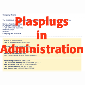 Plasplugs officially in administration 