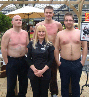 Chest waxing for Comic Relief cash