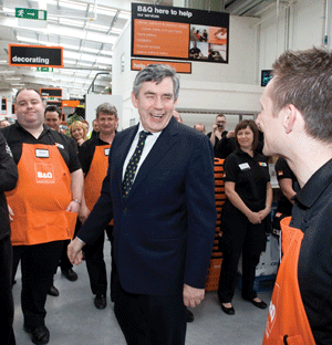 Gordon Brown drops into local B&Q