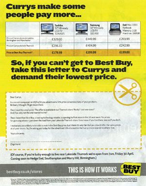 Best Buy goes after Currys with consumer ad campaign