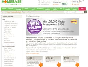 Homebase offers £500 prize for customer reviews