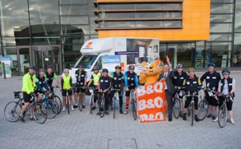 B&Q staff cycle 240 miles for Children in Need