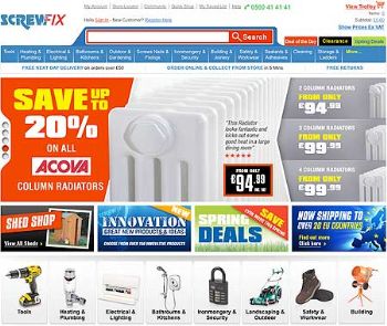 Screwfix is the most visible DIY retailer online