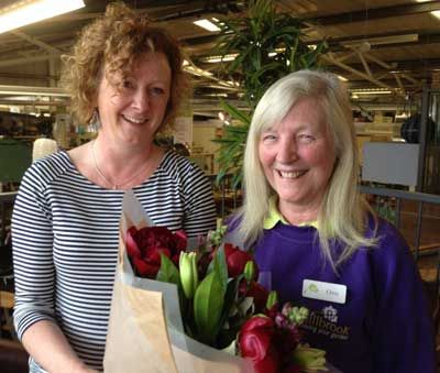 Garden centre assistant clocks up 25 years and retires