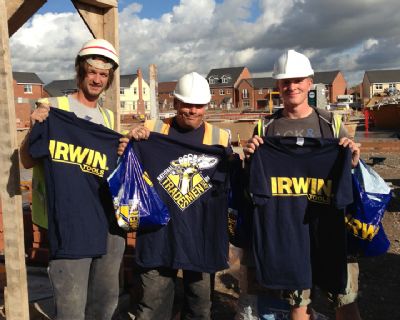 Irwin says 'thank you' to tradesmen