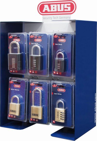 New counter-top padlock display stand from Abus