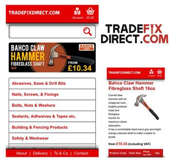 New mobile website for Tradefix Direct
