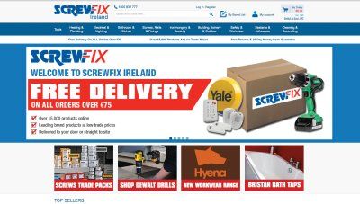 Screwfix expands into Ireland with new website 
