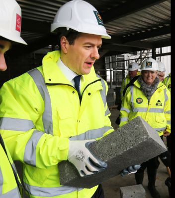 George Osborne visits Travis Perkins distribution centre