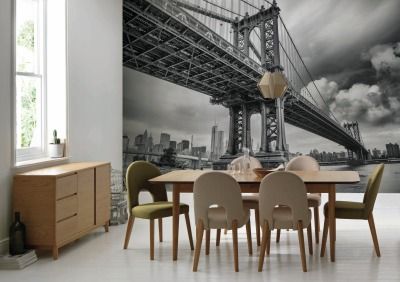 Homebase custom wallpaper offers room with a view