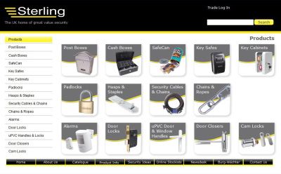 New trade website from Sterling Locks