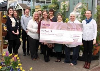 Squire's raises £850 for local charity