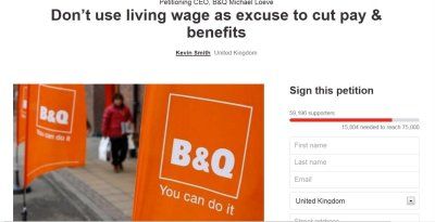Thousands sign petition on B&Q 'pay cut' D-day