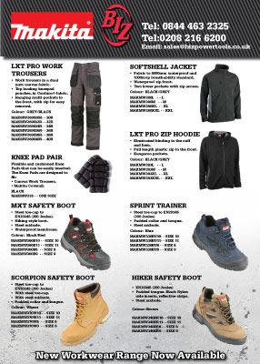 BIZ Launch New Makita Workwear Range