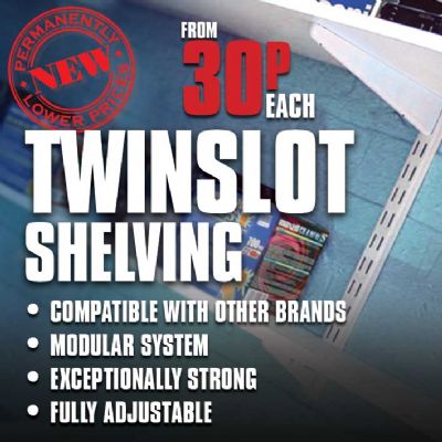 Great prices on twin slot shelving