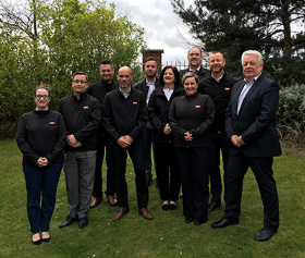 ERA sales & distribution team with head of distribution, Chris Burrows (second from right) and marketing manager, Tania Tams (third from right)