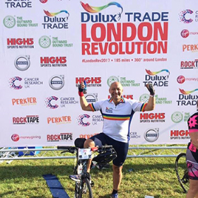 Mr Alfonso at the Dulux Revolution cycle