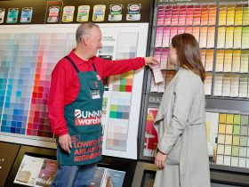 The new store features a number of services, including paint mixing