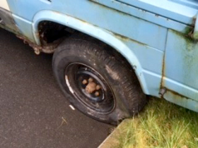 Peter believes the van will serve them well on the journey... "Assuming that we can get any of the wheels to drive," he says.