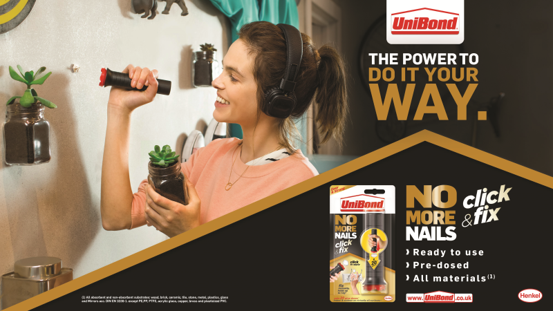 No more nails Click & Fix from Unibond No more nails Click & Fix from Unibond