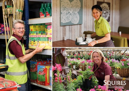 Clockwide from left: Martin Breddy, Sarah Squire and Karen Smith experienced different roles across the business