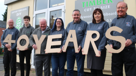 A family affair [L-R] Brian, Liam and Tim Warren, Lisa Childs, Paul, Hayley and Tony Warren