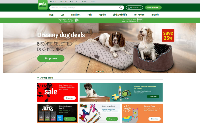 The retail side of Pets at Home