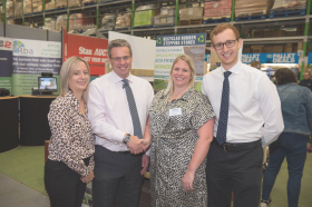 Pictured from left are Primeur’s Sarah McLafferty, Simon Wright of Stax, Primeur’s Jenny Douthwaite and Stax’s Matthew Ball