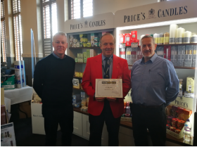 L-R: Chris Adams (national sales manager), David Adams (chairman of Home Hardware) and Michael Hollings (sales agent).