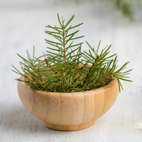 Add pine needles to a bowl to give your home a wonderful scent