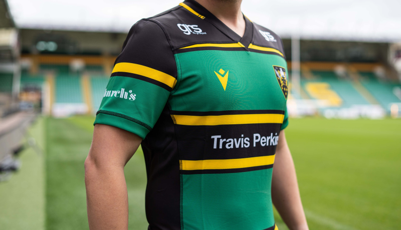 Maillot De Rugby Northampton Saints XL - Burdda Sport Gris - Très Bon état
