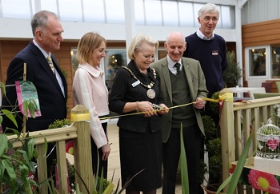 Celebration: Mayor’s Consort Mr. Nigel Shipley, Sarah Squire, Mayor of Elmbridge Tannia Shipley, Colin Squire & Tim Spearman