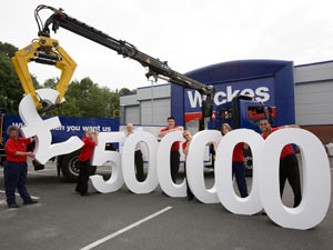 Wickes hits half a million