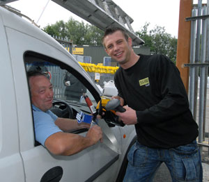 Sales have shot up 23% since a Welsh DIY store opened its new drive-through