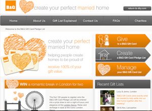 B&Q launches DIY wedding list