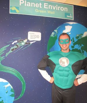 The Green Crusader lands at Bents