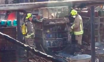 Fire at Blooms Garden Centre in Cardiff