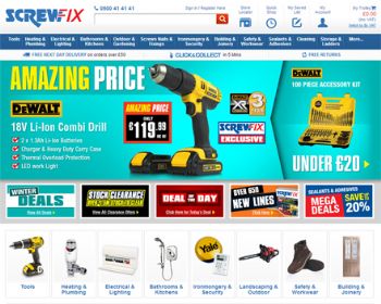 Screwfix website glitch reduces all items to £34.99