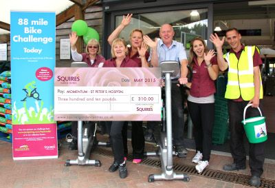 Squire's people get on their bikes for charity