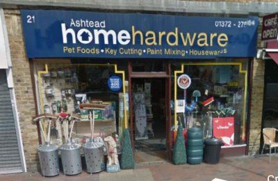 New Year's car crashes through hardware shop window